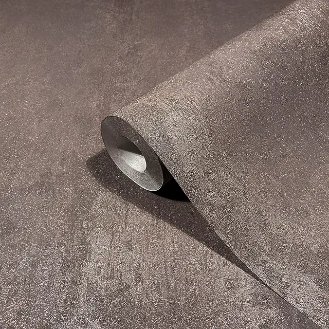 Marburg Brown Metallic Plaster Look Non-Woven Wallpaper for Living Room or Bedroom