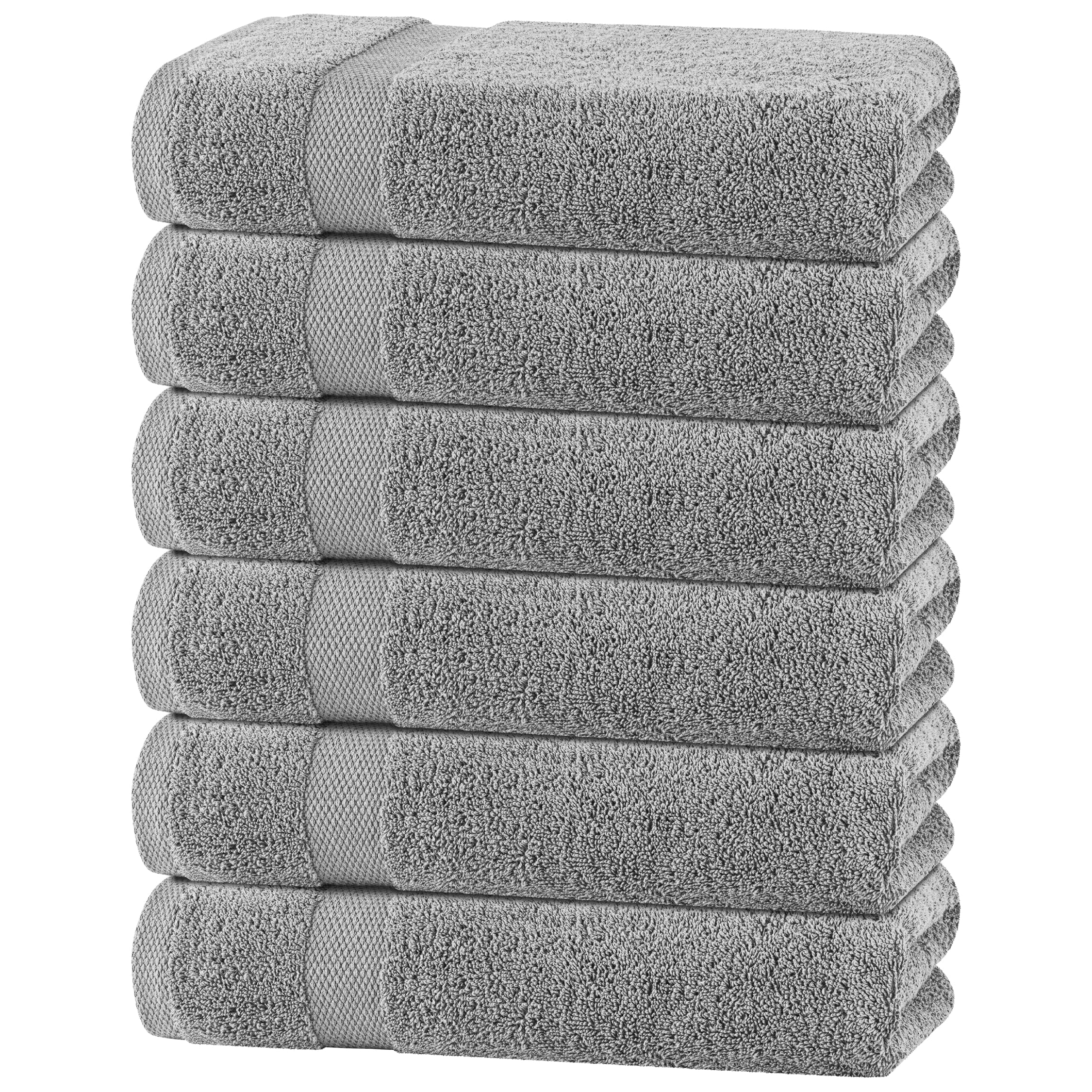 Wealuxe White Bath Towel Set - 6-Piece Absorbent Cotton -22