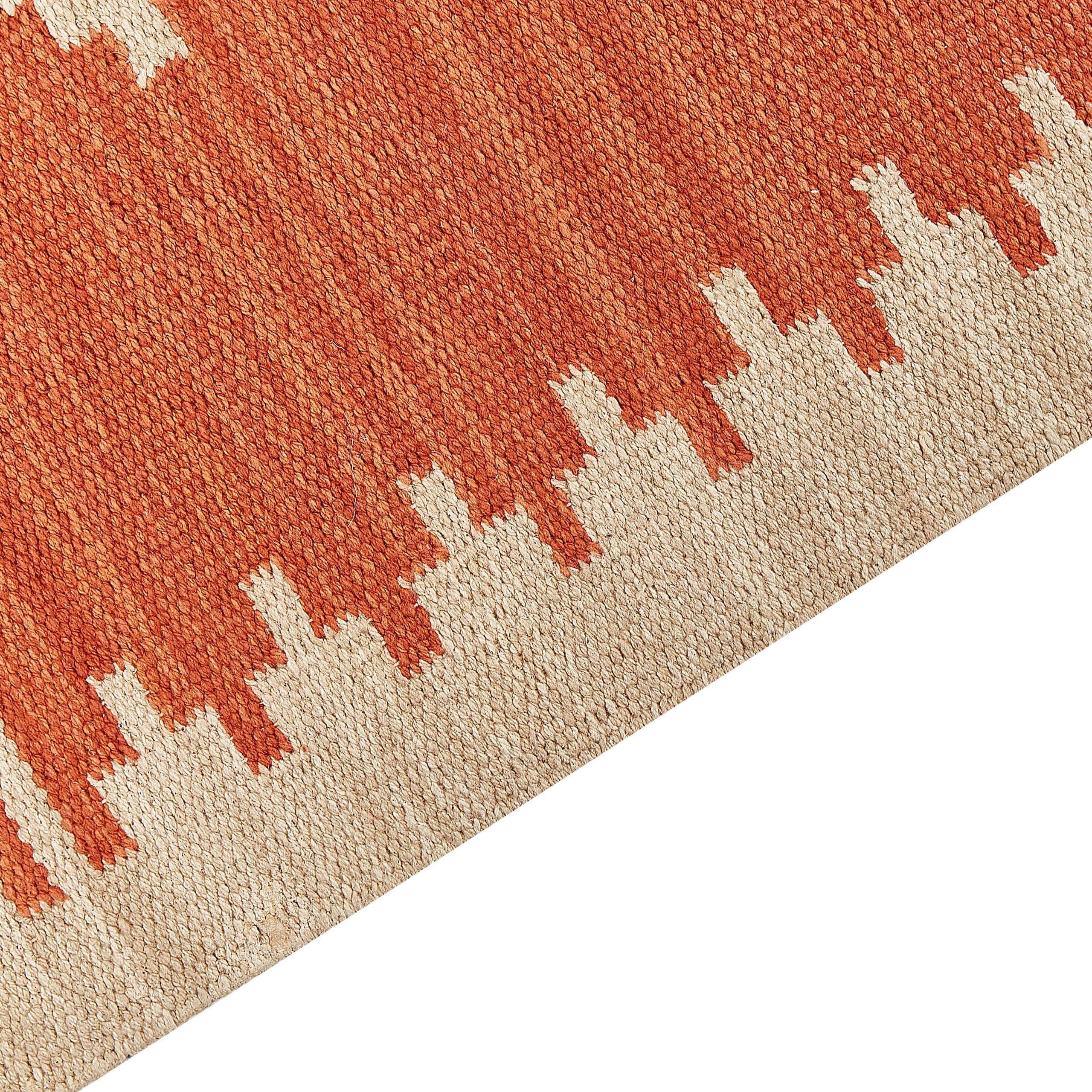 Tapis Kilim avec Motif Géométrique 80 x 150 cm en Coton Multicolore Gavar