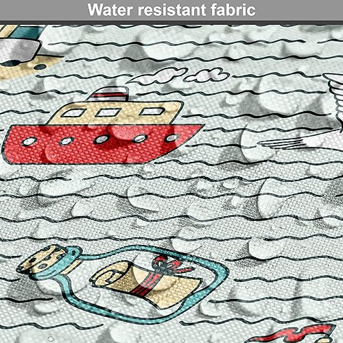 Miniatura 870 de Ambesonne The Yard - Tela de hibisco de flores tropicales en tonos de la vida real, tela decorativa para tapicería, cestas de almacenamiento