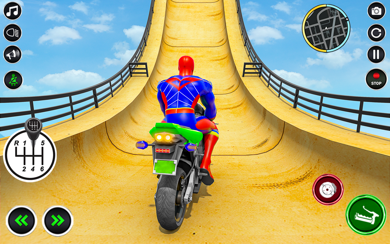 GT Mega Ramp Bike Stunt Game : Heavy Bike Racing Games - Superhero Bike ...