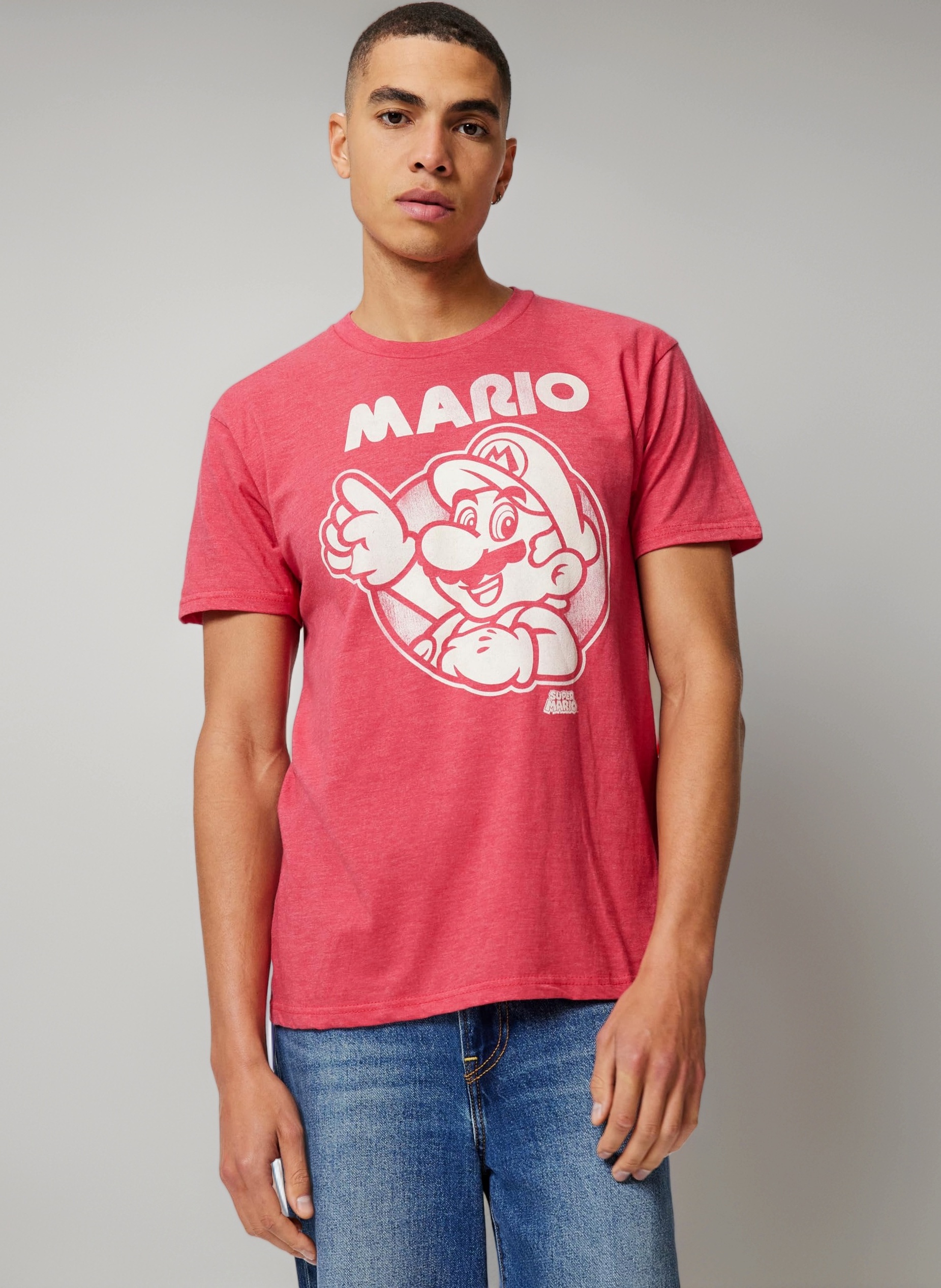 Nintendo Men's So Mario T-Shirt, Red