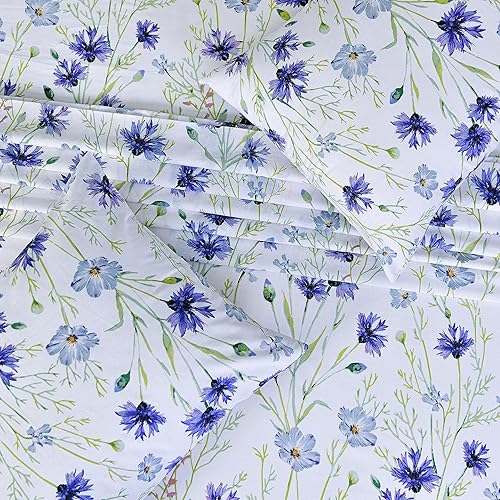 Miniatura 2 de EnvioHome Sábanas de tamaño King, 4 piezas, sábanas de 100% algodón natural, suaves, ligeras, transpirables, de lujo, tejido de percal de lujo con