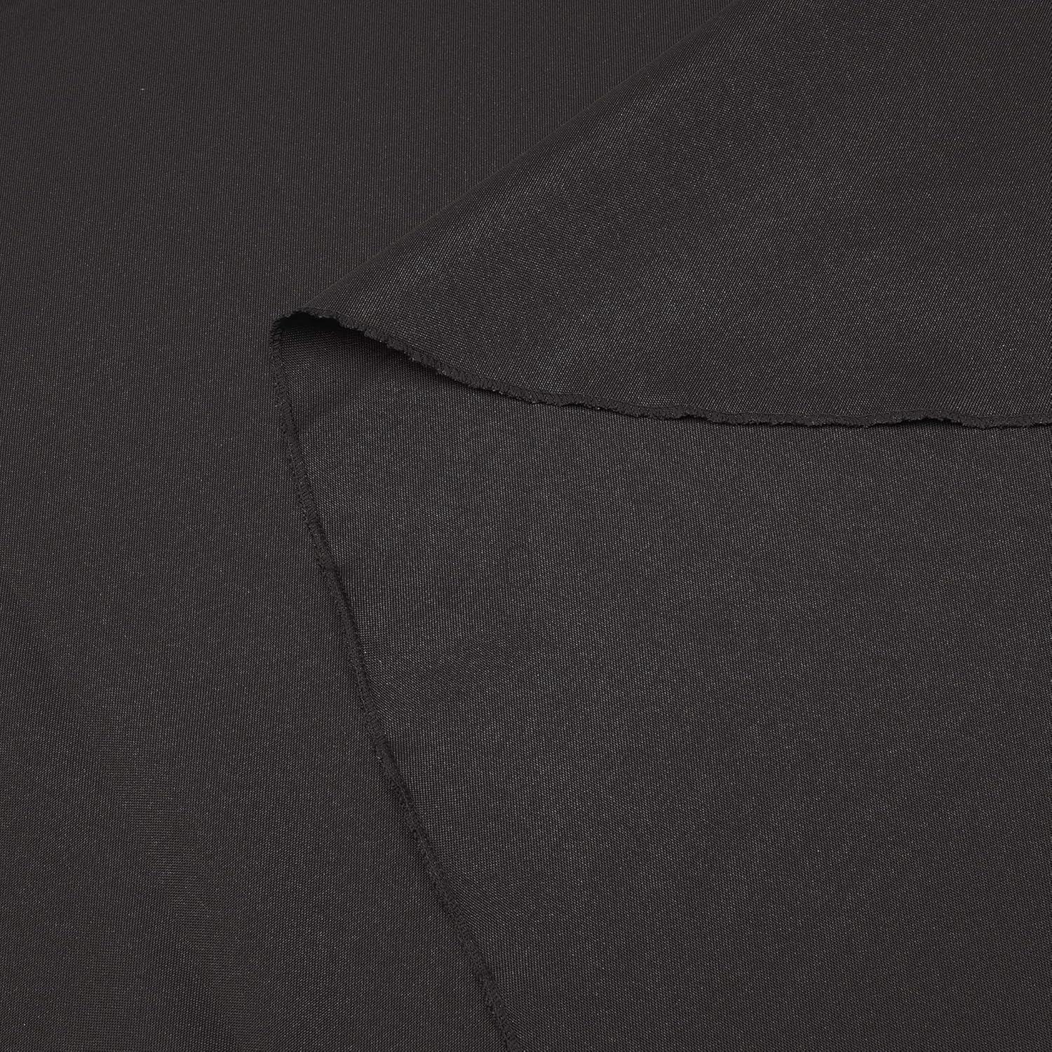  Basics Round Washable Polyester Fabric Tablecloth - Round 108", Black, Pack of 4 : Home & Kitchen