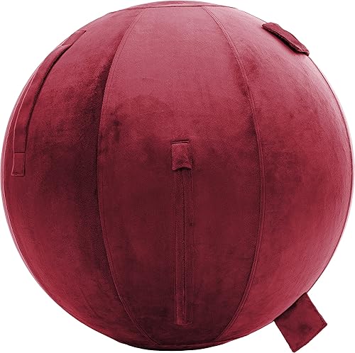Miniatura 12 de Husband Pillow Pelota de ejercicio, cubierta con bomba para yoga, pilates, estabilidad de equilibrio de fitness, asiento de silla de pelota de