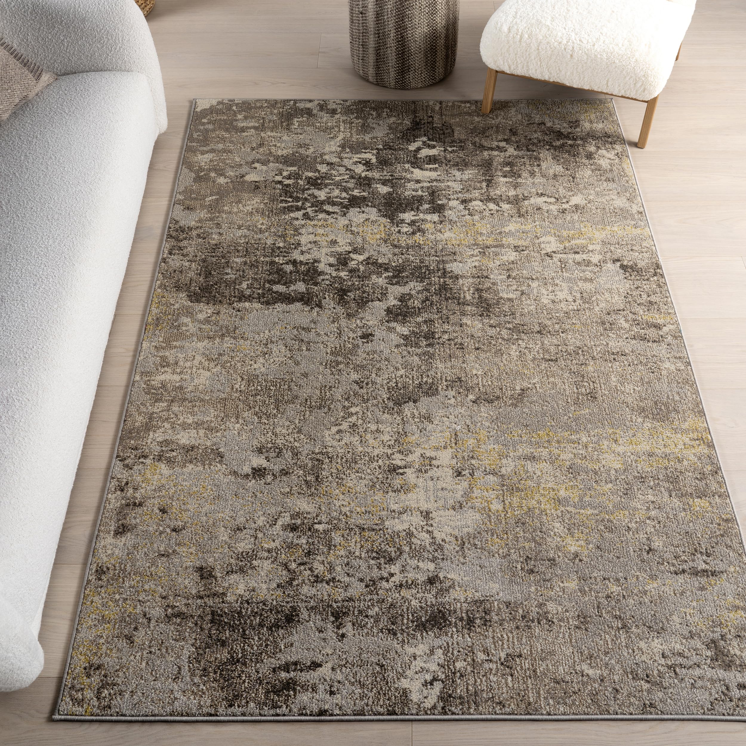 Nuloom Monet Beige/Ivory, 10' x 14', Modern Abstract, Soft and Cozy, High Traffic, Stain Resistant, Easy Clean, Durable Area Rug for Bedroom, Living