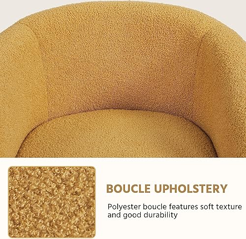 Miniatura 159 de Yaheetech - Silla decorativa con reposapiés, silla de respaldo de mediados de siglo, tapizada, suave, cómodo juego de sillón y reposapiés de tela,