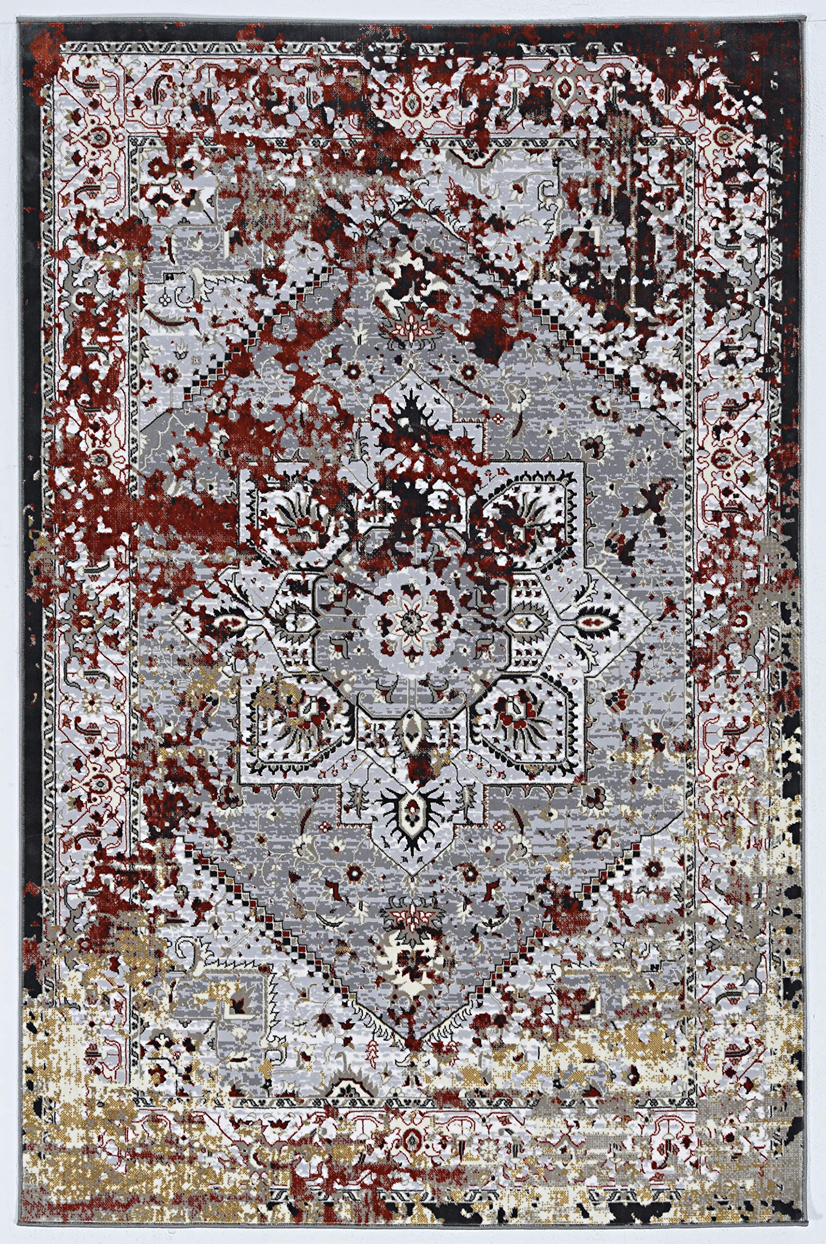Linon Home Decor Products Panache Marion Grey 8 X 106 Area Rug