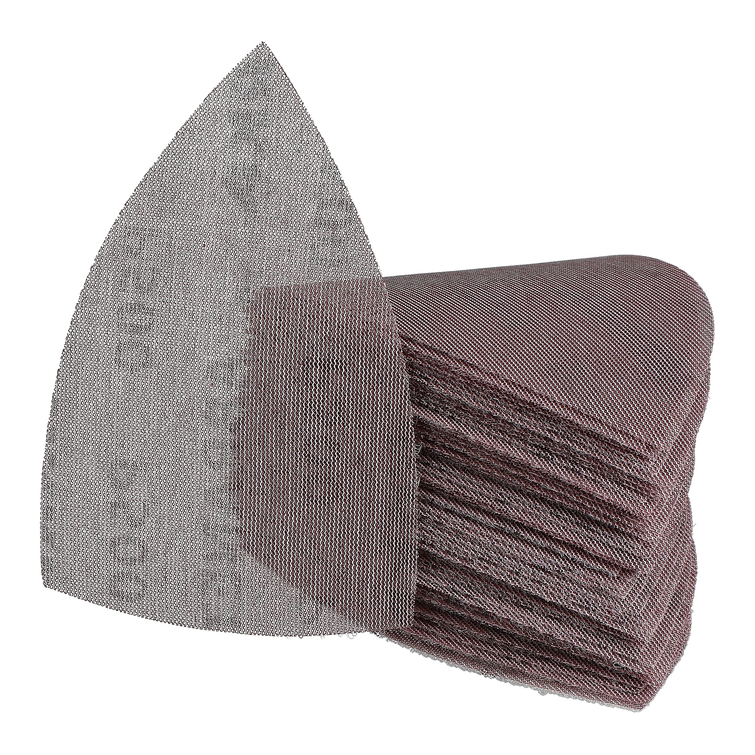 Mirka Abranet Delta - Disco de red triangular (4 x 6 x 6 pulgadas), grano 120 / discos de lija de papel de lija con gancho y lazo, 50 unidades, 9A-219-120