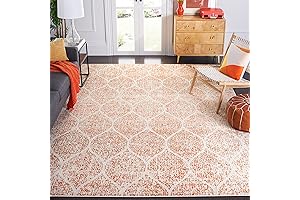 SAFAVIEH Madison Collection Burnt Orange Area Rug, 8'x10' - Glam Ogee Trellis...