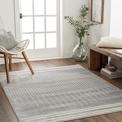 Mark&Day - Alfombra Lakin de área moderna, 2 x 3, color marrón, beige, para sala de estar, dormitorio o cocina (2 x 3 pies)