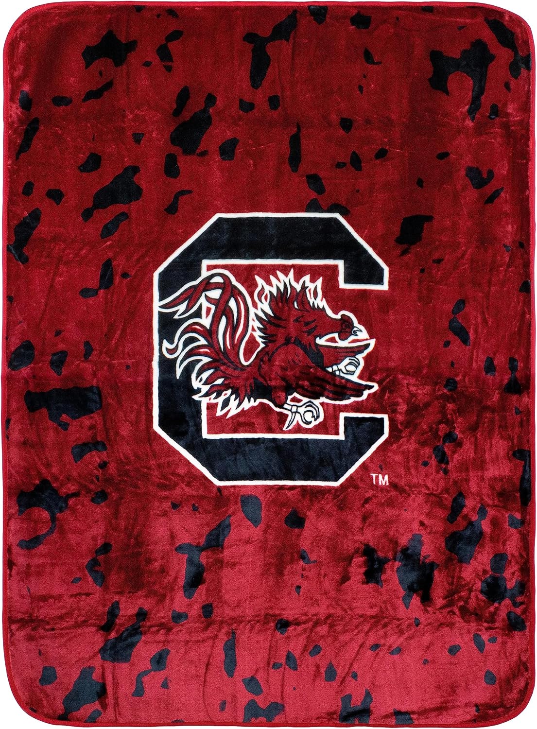 College Covers Everything Comfy South Carolina Gamecocks Soft and Warm Huge Raschel Throw Blanket, 86" x 63"