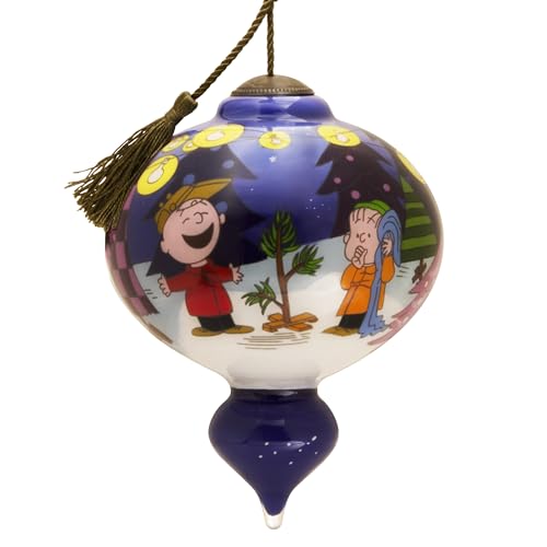 Hallmark Peanuts Ne'Qwa Art A Charlie Brown Christmas Christmas Ornament, Hand-Painted Glass