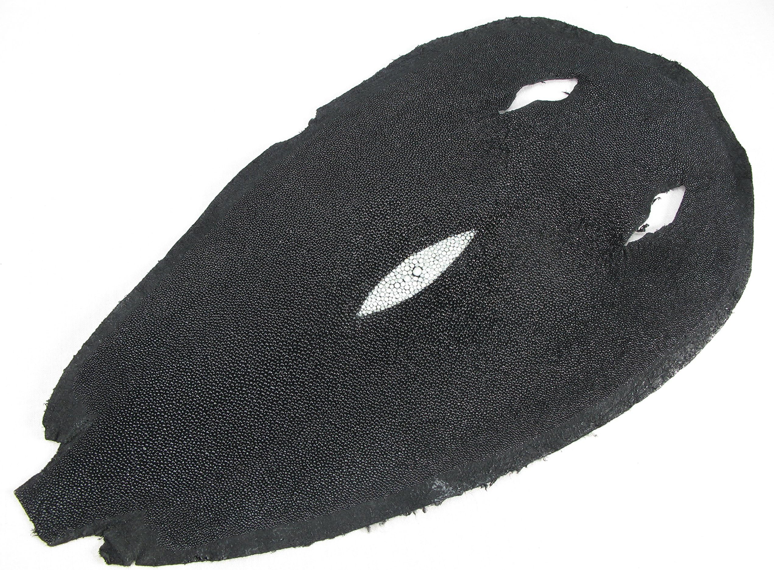 Genuine Stingray Skin Leather Hide Pelt Black (6" x 10")