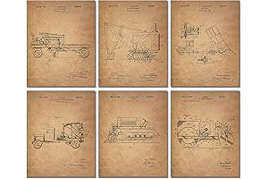 Construction Trucks Patent Prints: Set of 6 Vintage Vehicle 8x10 Photos