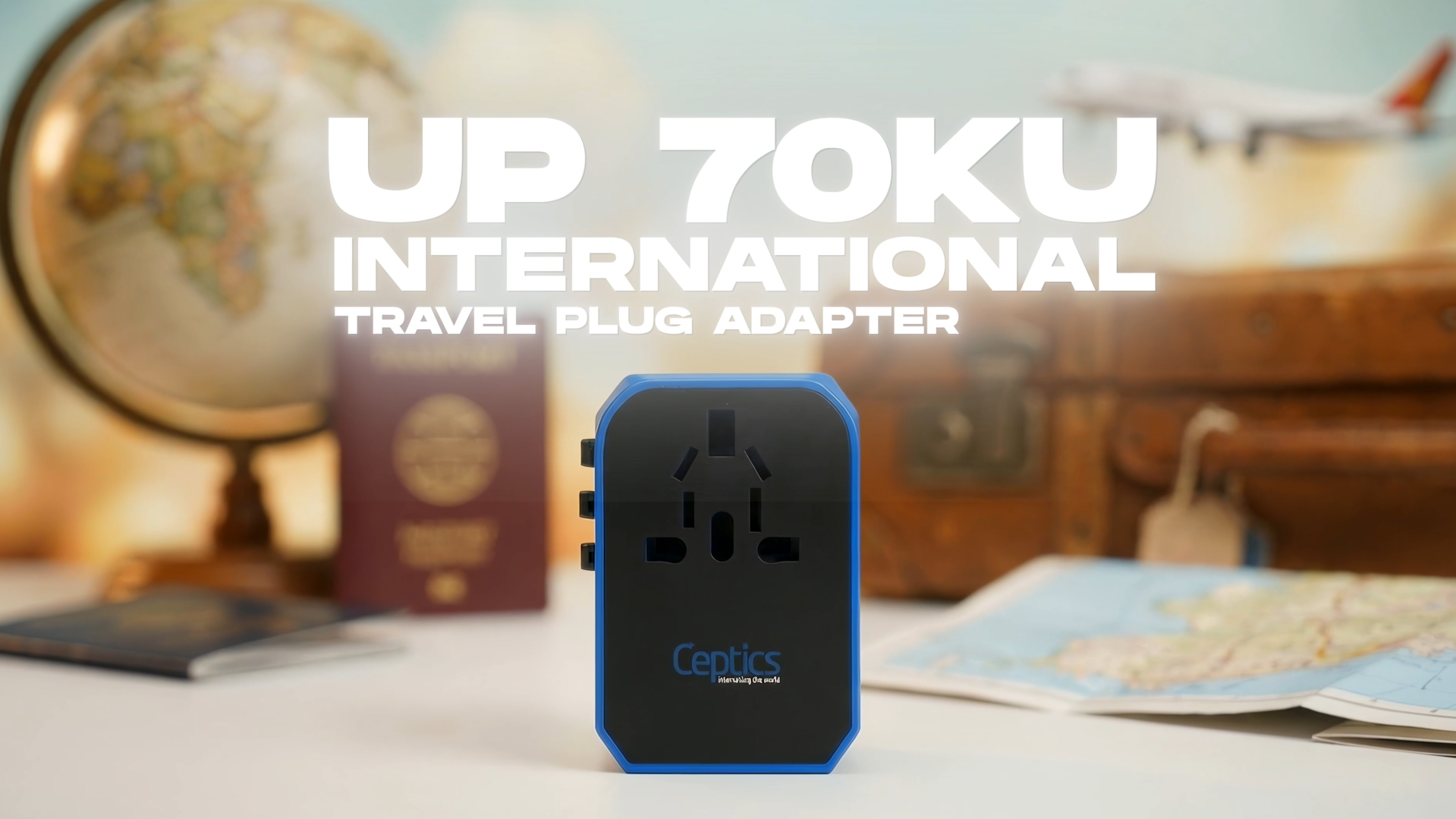 【新品未使用】ワールドレップ　EARTH CARD・スティック Ceptics 70W World International Travel Plug Adapter - Powerful GaN
