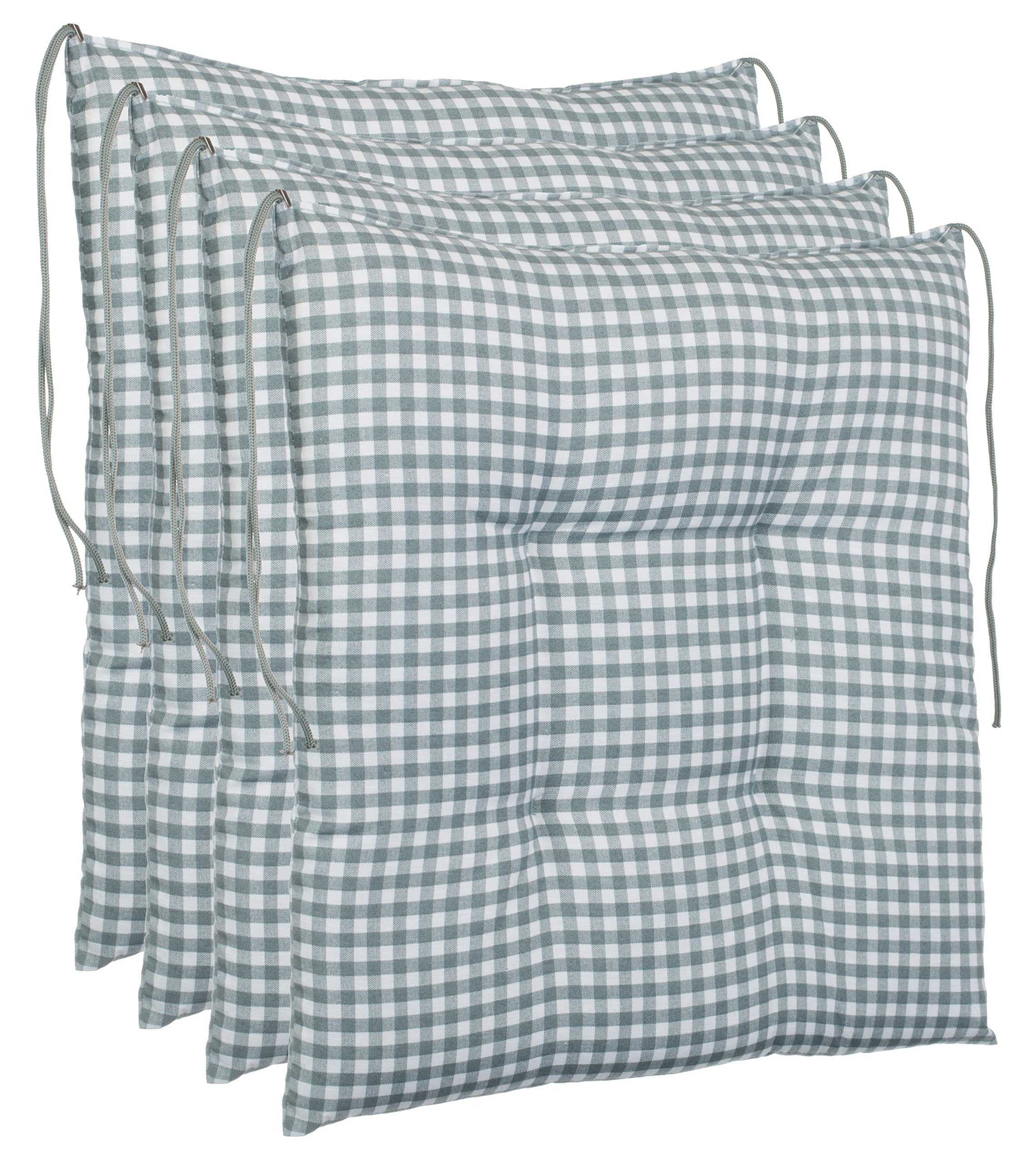 Coussin de chaise carré bicolore gris / gris perle 40 x 40 cm 100% coton - EMINZA - Maison Coussin de chaise carré bicolore gris / gris perle 40 x 40 cm 100% coton - EMINZA - Maison