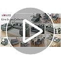 Image of HOKIPO 'Elira Series' Water Repellent + Waterproof Quilted Sofa Mats | Make Your Own Sofa Cover Set | Length 180cm - Intense Grey Abstract Floral (NEW-5249-C2)