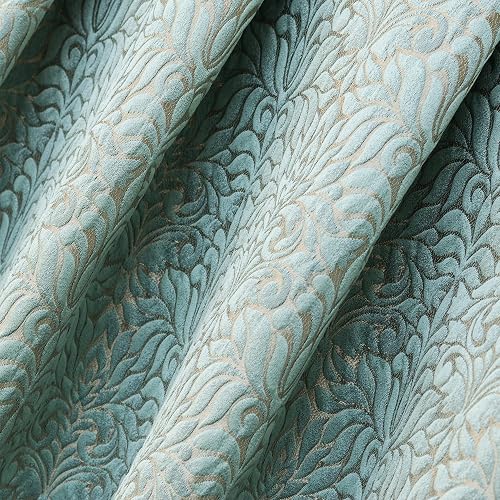 Tienda de tejidos directa Verde azulado Tejido Jacquard Tela Por metro, 6 metros