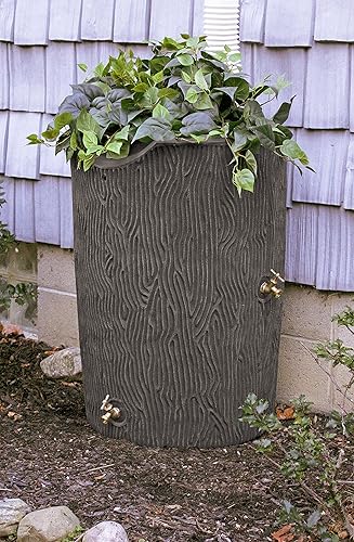 Miniatura 2 de Recolector de lluvia Good Ideas, estilo corteza, galón de 50, Roble