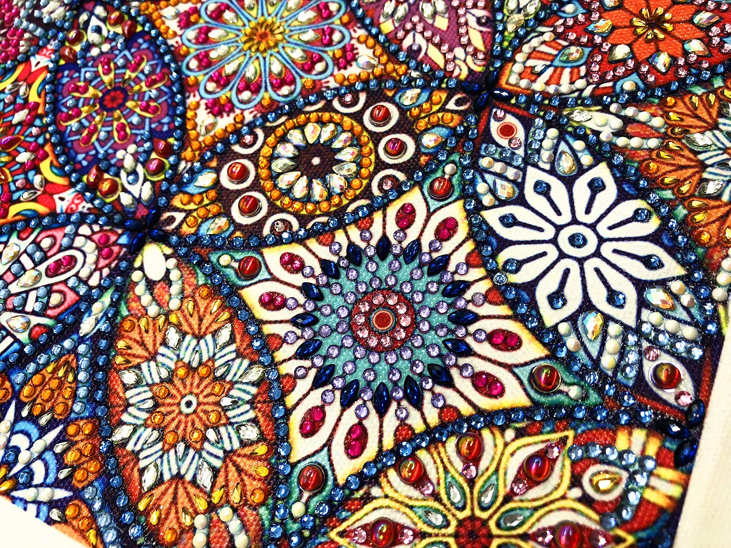 Trousse Diamant Painting Mandala - DIY Strass Avec 2 Grilles - Loisir Créatif Adultes Et Enfants