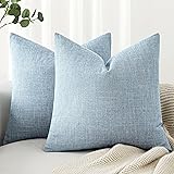 2 Decorative Throw Pillow Linen Covers 24x24 (+ smaller)