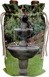3dRose Danita Delimont - Water Fountains - New Brunswick, St Andrews, Fountain at KIngsbrae Garden-CN04 SPE0047 - Susan Pease - Wine Bag (wbg_76061_1)