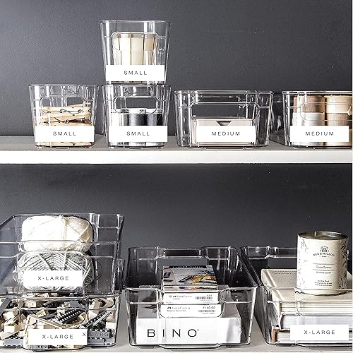 Miniatura 8 de BINO  Contenedores de almacenamiento apilables, extra grandes - paquete de 4 de The Stacker Collection  Contenedores de almacenamiento de plástico