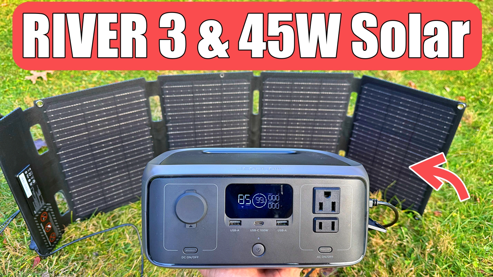 Watch EcoFlow River 3 with 45W Solar Panel OVERVIEW on Amazon Live