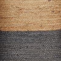 Vista 6 de REDEARTH · Taburete cilíndrico otomano para pies - Puf trenzado de yute, asiento de apoyo para pies para la sala de estar, dormitorio, guardería