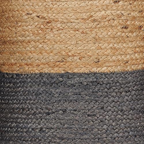 Miniatura 212 de REDEARTH · Taburete otomano de puf cubo, puf trenzado de yute para la sala de estar, dormitorio, guardería, patio, salón y otras habitaciones (14.5