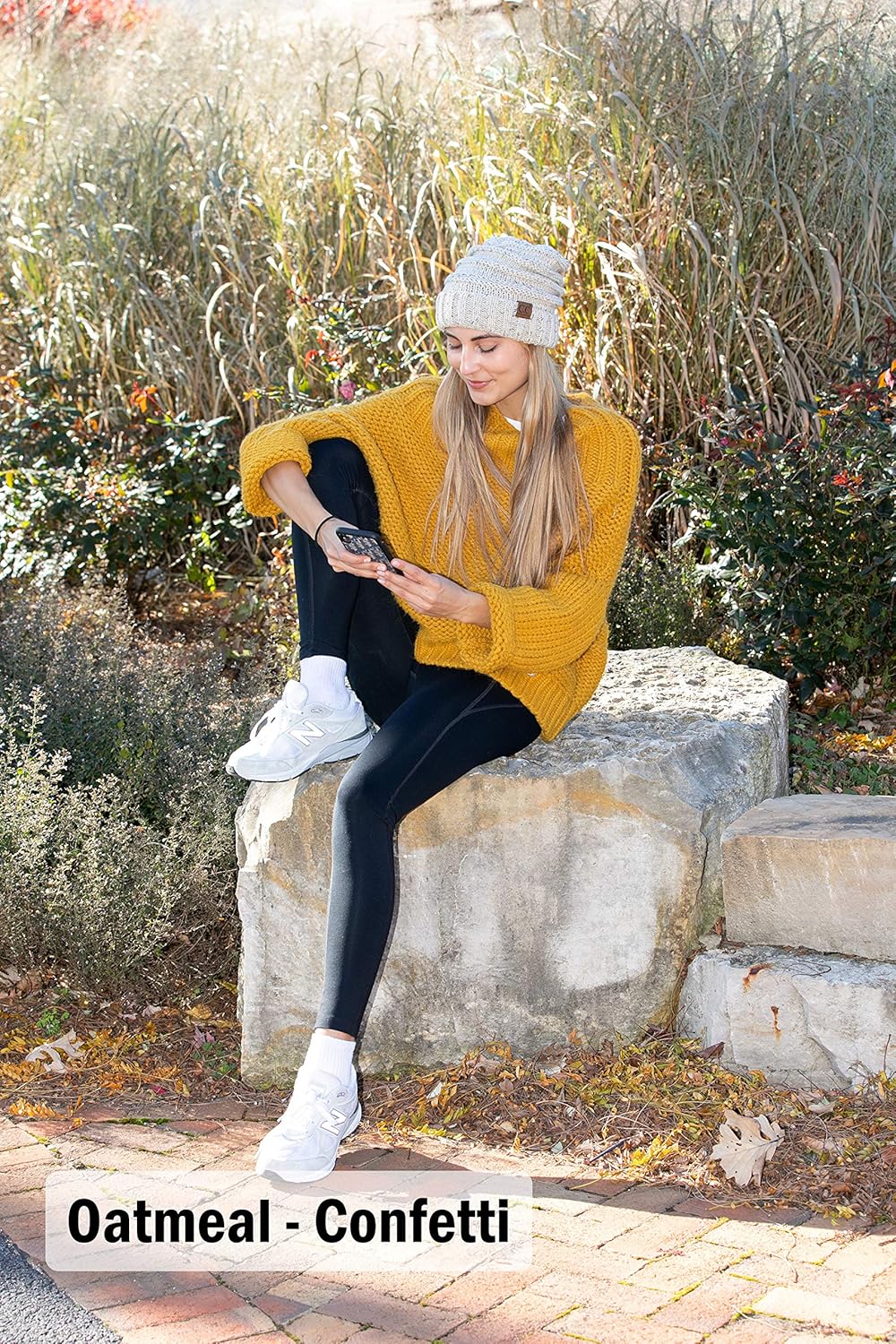 Funky Junque Exclusives Slouchy Beanie for Women – Oversized Winter Hat, Chunky Cable Knit Beanies, Unisex Cold Weather Hats