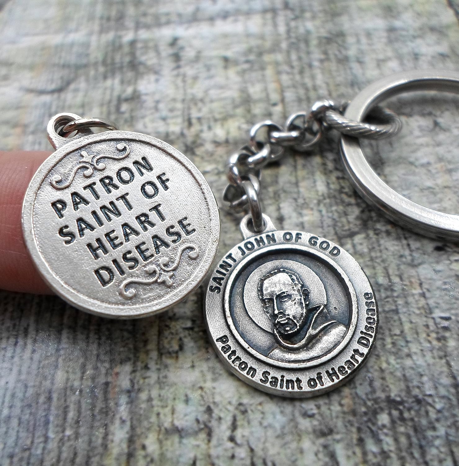Heart Disease Healing Prayer Keychain, Clip or Necklace, St. John of God, Archangel Raphael, The Healer, Heart Attack, Heart Surgery, Patron Saint - Image 4
