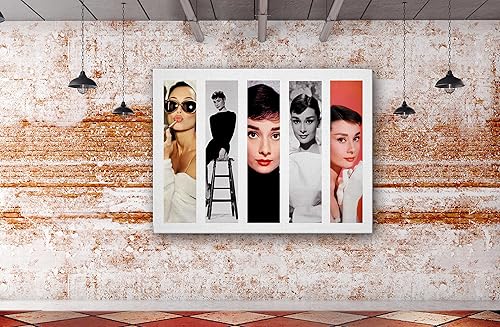 Miniatura 5 de SpiritualHands Audrey Hepburn - Póster de pared enmarcado, arte de pared Haus and Hues, decoración de pared moderna estética, arte de pared de moda