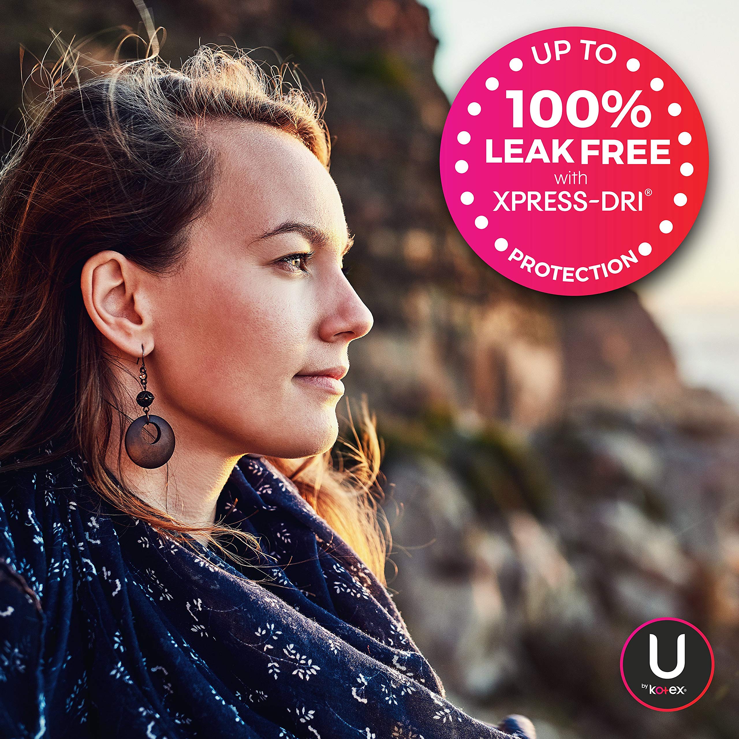 U by Kotex CleanWear Ultra Thin Damenbinden mit Flügeln, normale Saugfähigkeit, 32 Stück
