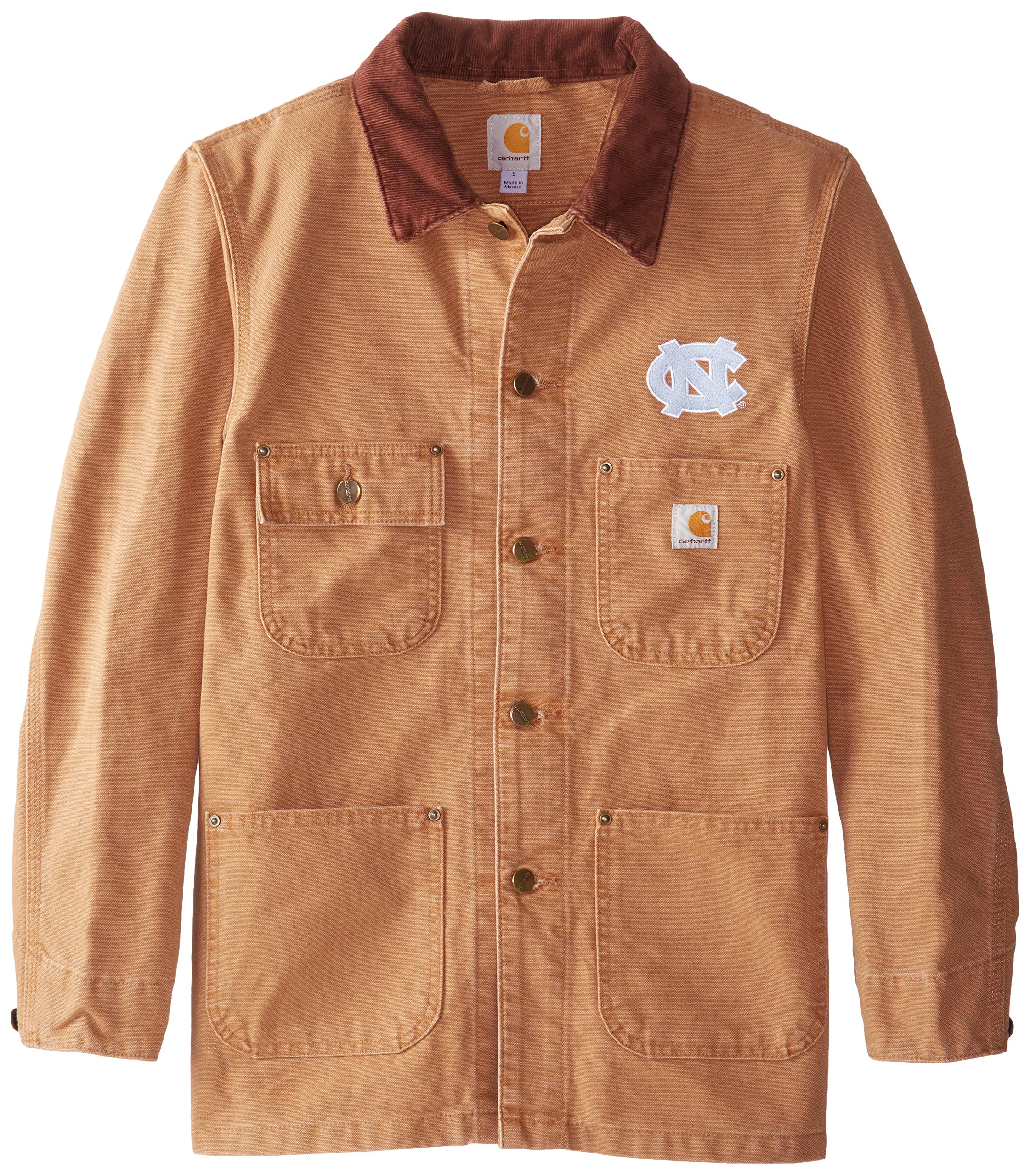 NCAA North Carolina Tar Heels Men's Weathered Chore Coat, Large