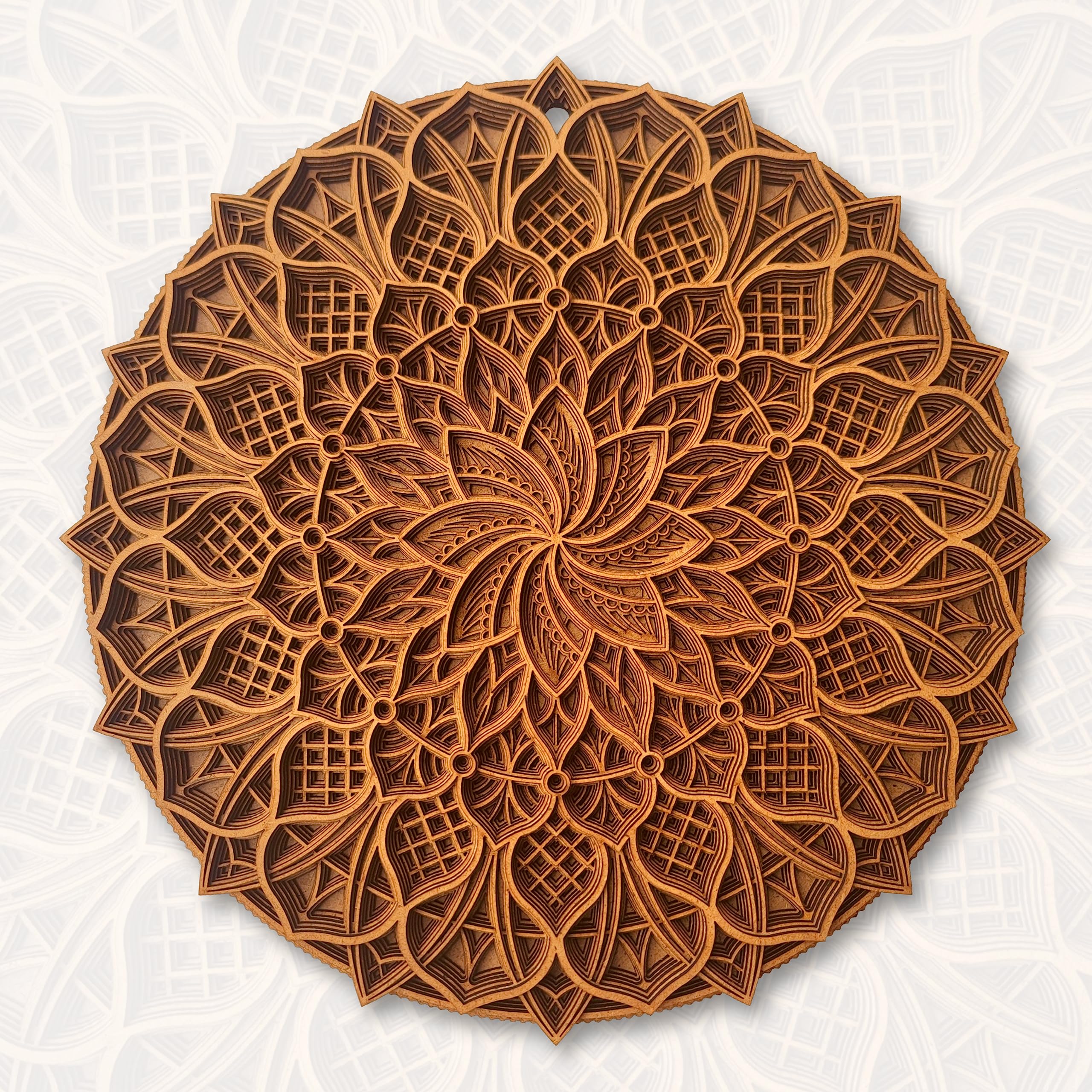 Gloridec Wooden 3D Laser Cut Decorative Mandala Wall Decor | Decorative Multi Layered Round Mandala Wall Art, Living Room Wall Hanging (Round Mandala) (24" x 24" Inch) (B0C8ZR824D) Amazon Price History, Amazon Price Tracker