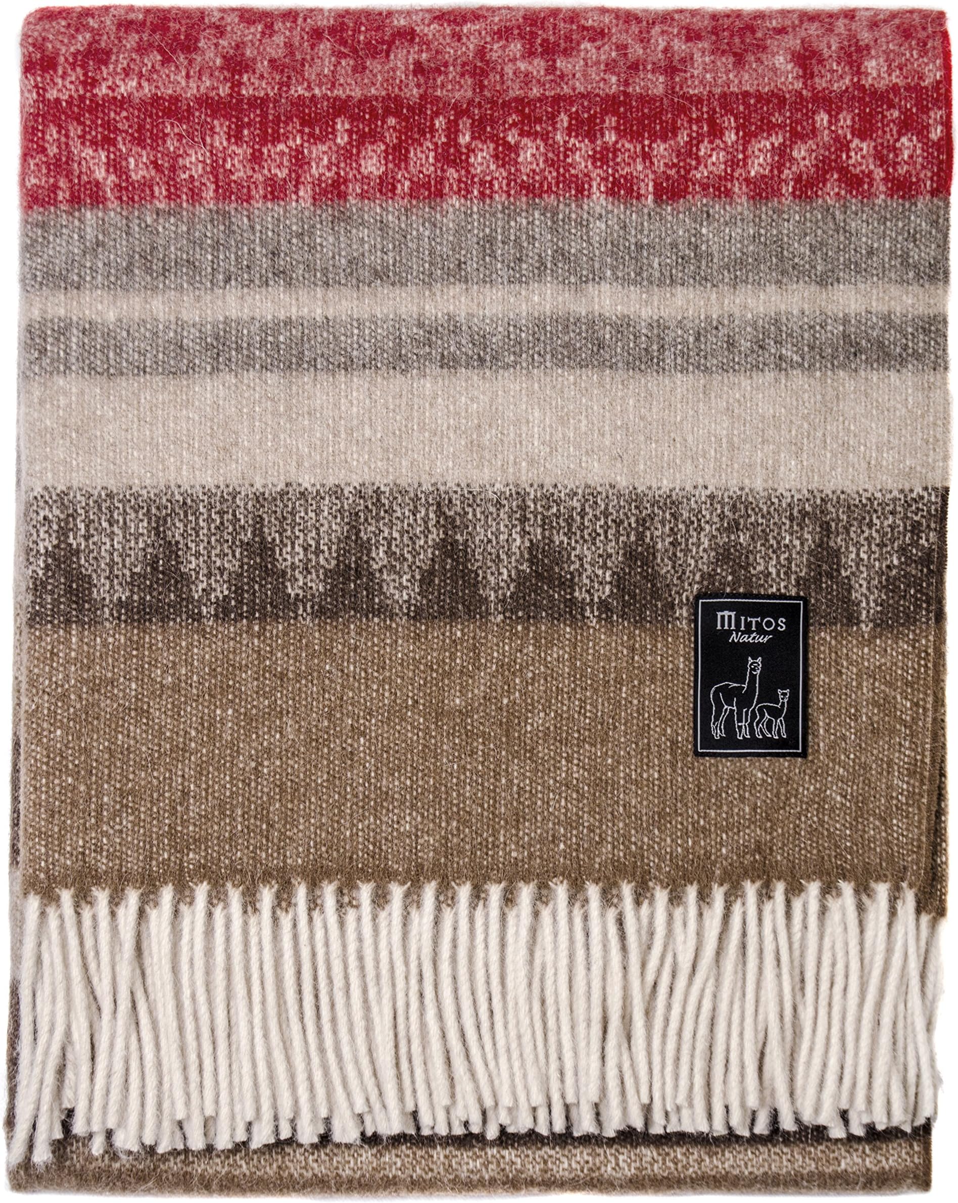 Wool plaid with Alpaca, beautiful throw or blanket