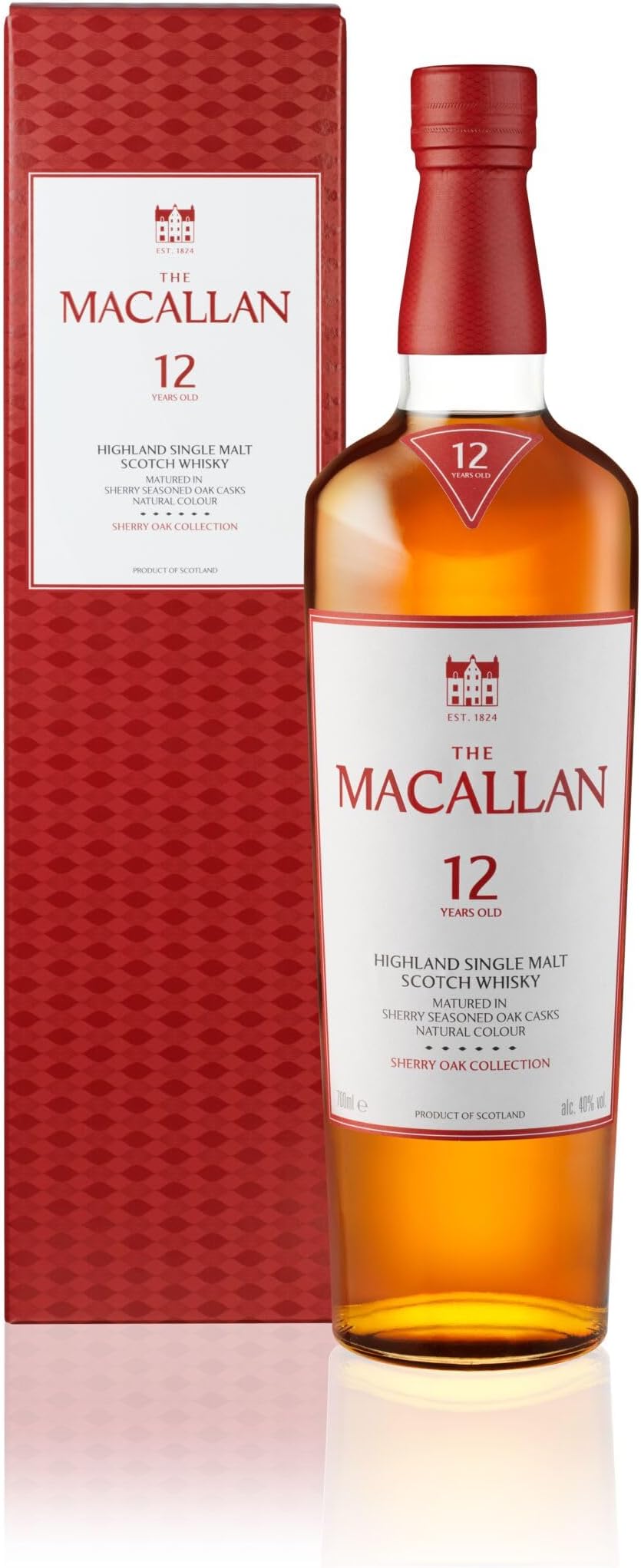 12 Years Old Sherry Oak | Scotch | Highland | Single Malt Whisky | Dried Fruit, Oak Spice and Nutmeg | European Oak Sherry Seasoned Casks | 40 Percent ABV | 70 cl (Package may vary)