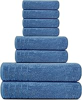 Vista 5 de Tens Towels Pack of 8 Towels Set, 2 Extra Large Bath, 2 Hand, 4 Washcloths, 100% Cotton, Lighter Weight, Quicker to Dry, Super Absorbent, Perfect