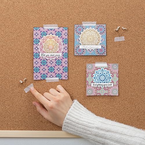 Miniatura 2 de Mandala Pink - Paquete de bloc de papel de 12 x 12 pulgadas, cartulina, papel decorativo para hacer tarjetas del día de San Valentín, planificador