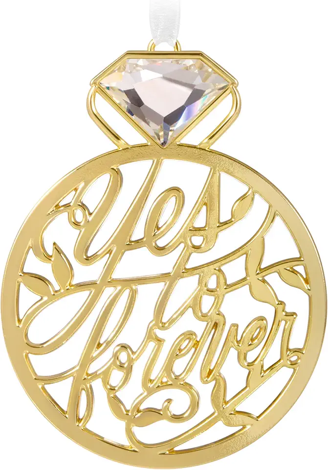 Hallmark Keepsake Christmas Ornament 2024, Our Engagement, Metal,...