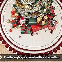 Vista 13 de Mr. Pen Christmas Tree Skirt - 48 inches, Faux Fur, White