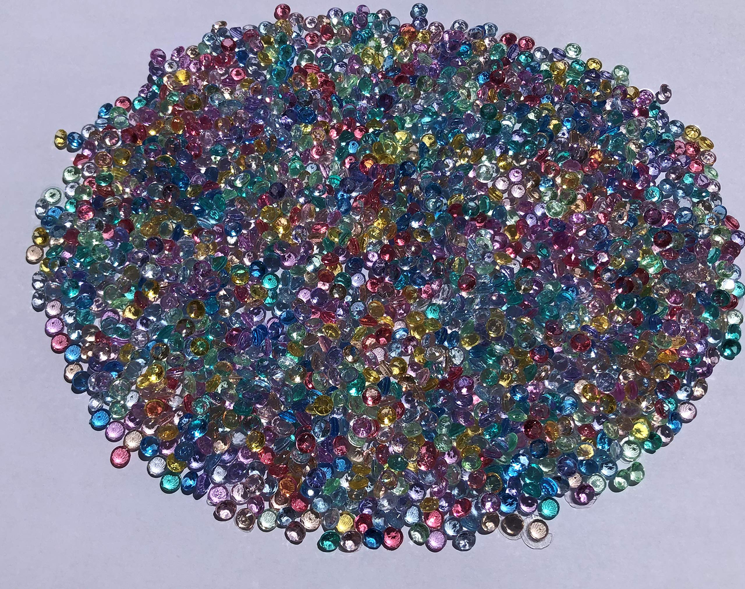 1500 Stück Glitzersteine 5mm - Bunte Strasssteine Für Basteln & Deko - Acryl Diamanten Mit Brillantschliff