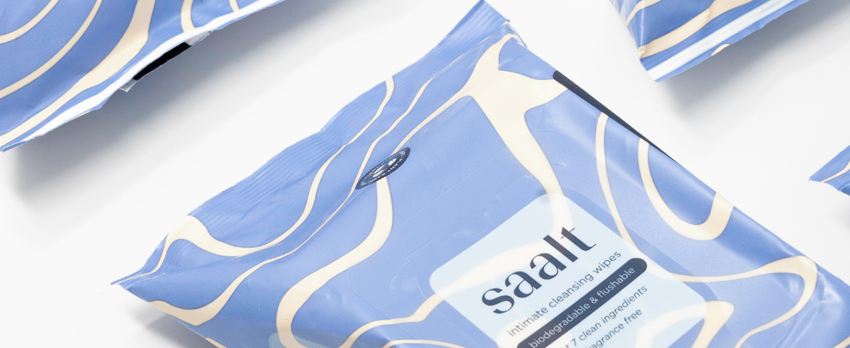 Saalt Daily Cleansing Wipes - Natural & pH Balanced Feminine Wipes - Hypoallergenic, Flushable & Biodegradable - 30 Count