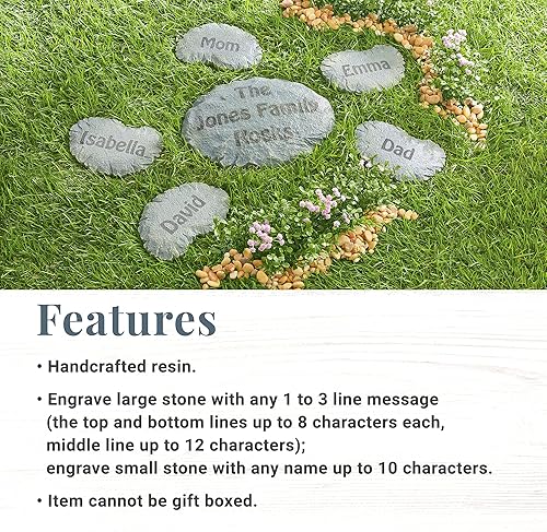 Miniatura 3 de Let's Make Memories Piedras de escalonamiento personalizadas Rockin' Family - Decoración de jardín - Pequeñas - Personalizar nombres