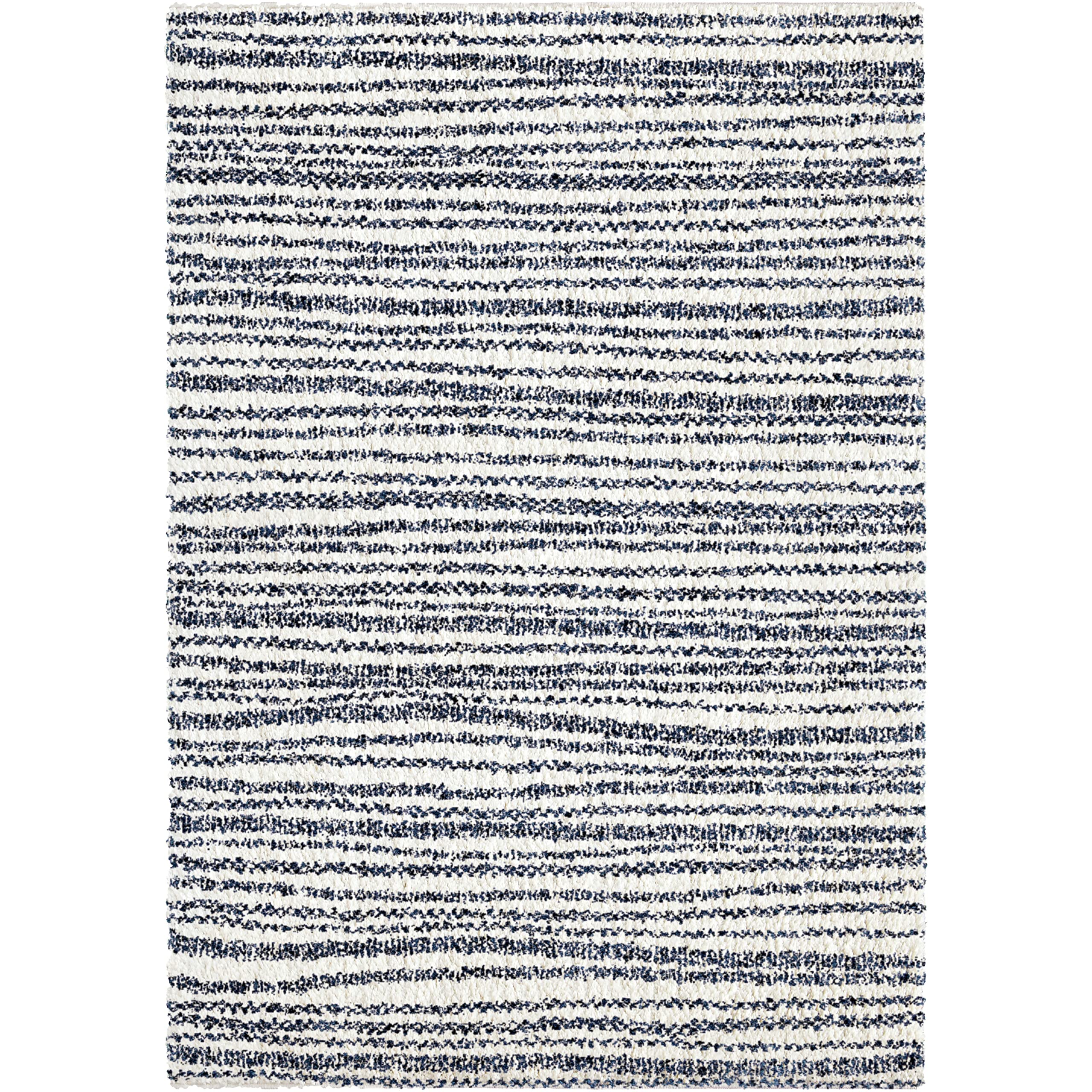 Orian Interlaced Area Rug Blue-6'7" x 9'6", Ivory & Blue Pattern, Super Soft, Room Decor, Home Decor