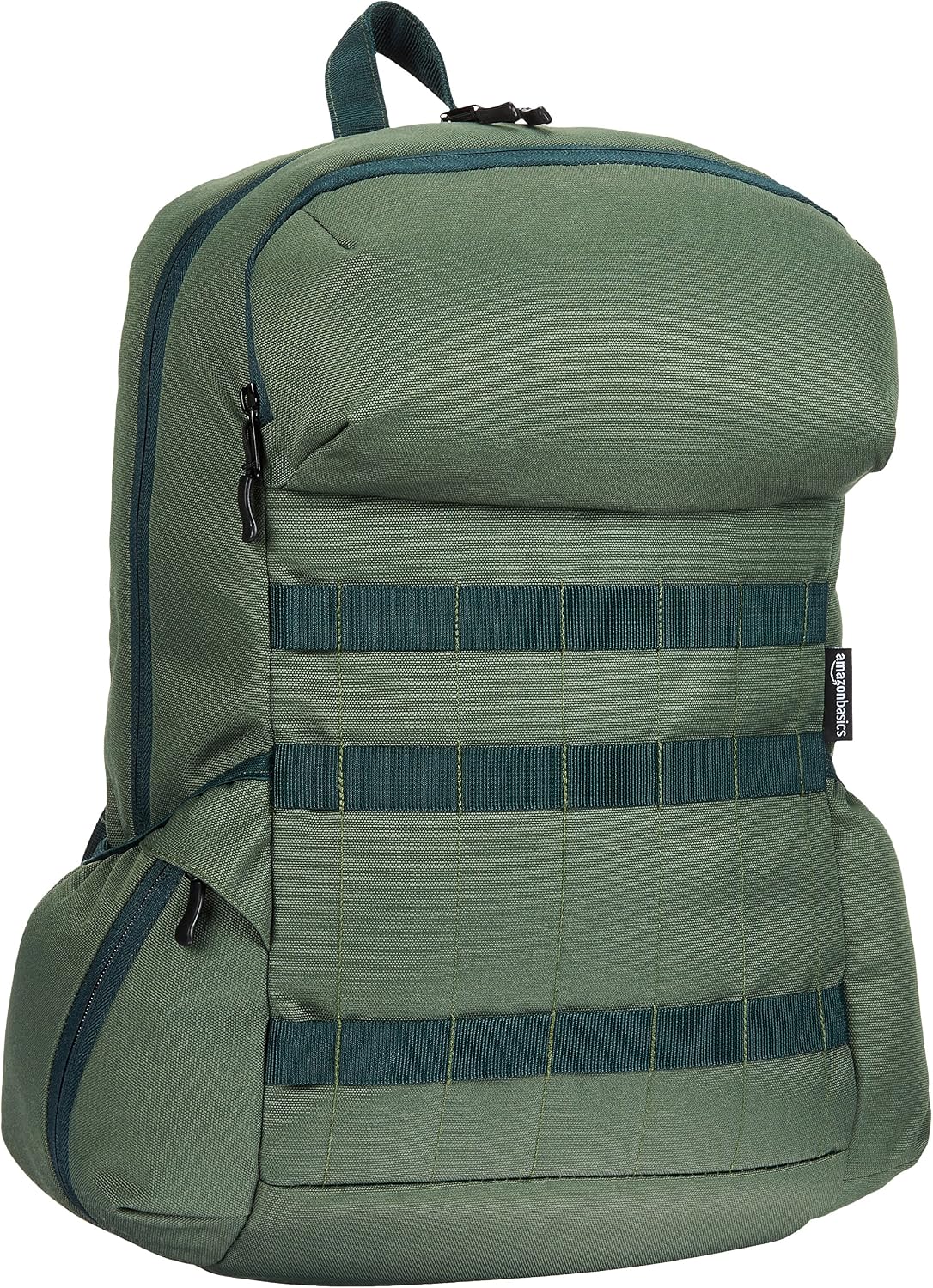 Amazon Basics Canvas Laptop Backpack Bag for up to 15 Inch Laptops - Forest Green