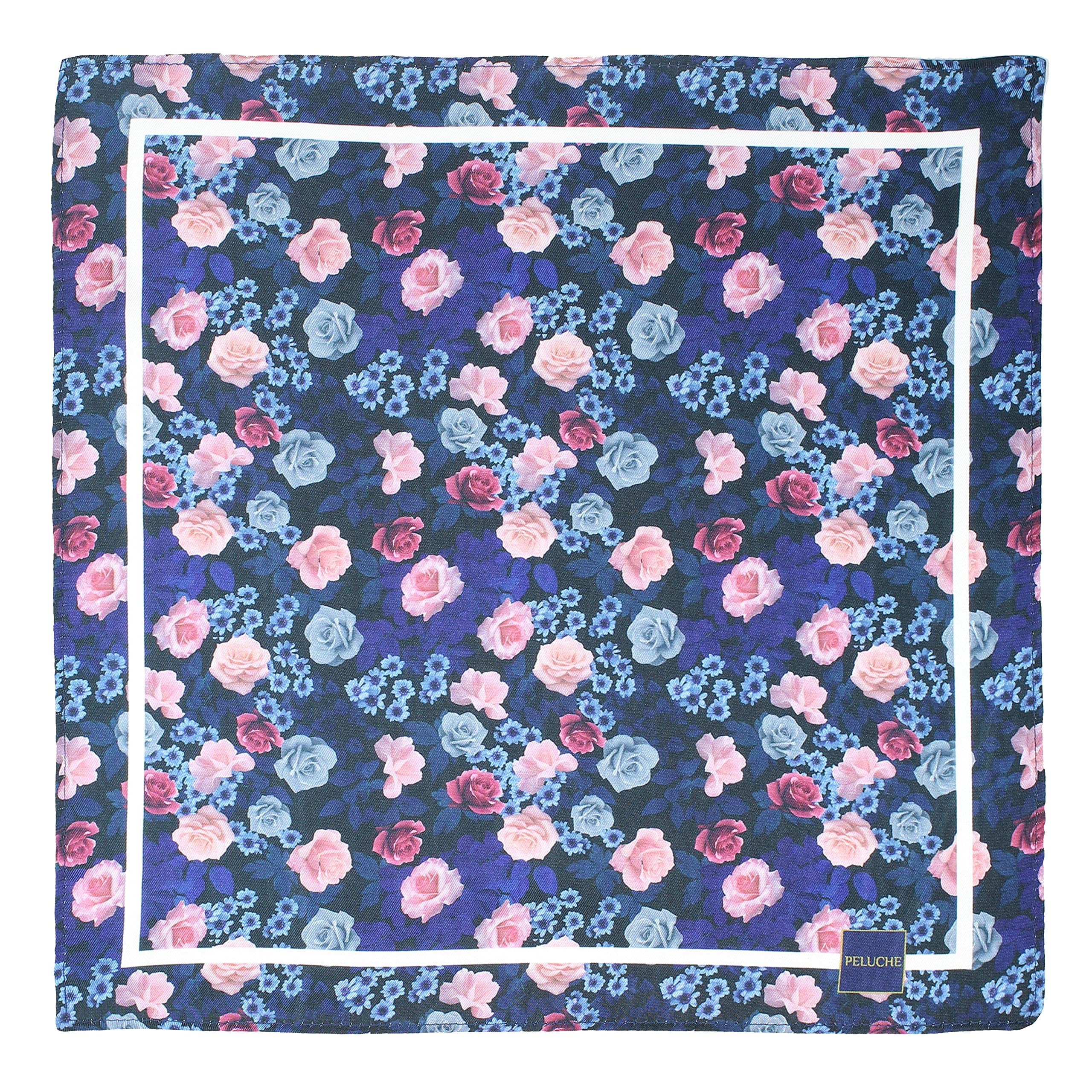 peluche Silk Beautiful Floral Pocket Square For Men-picture-41