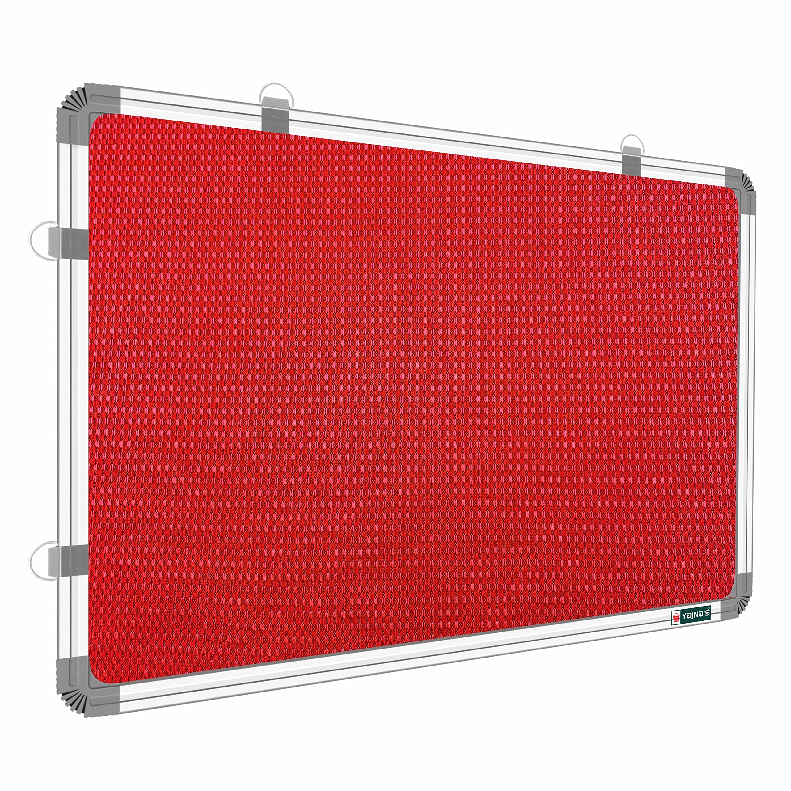 YAJNAS® 2 X 2 feet Premium Material Notice Pin-up Board/Pin-up Board/Soft Board/Bulletin Board/Pin-up Display Board for Office, Home and School uses, (Red, Pack of 1)